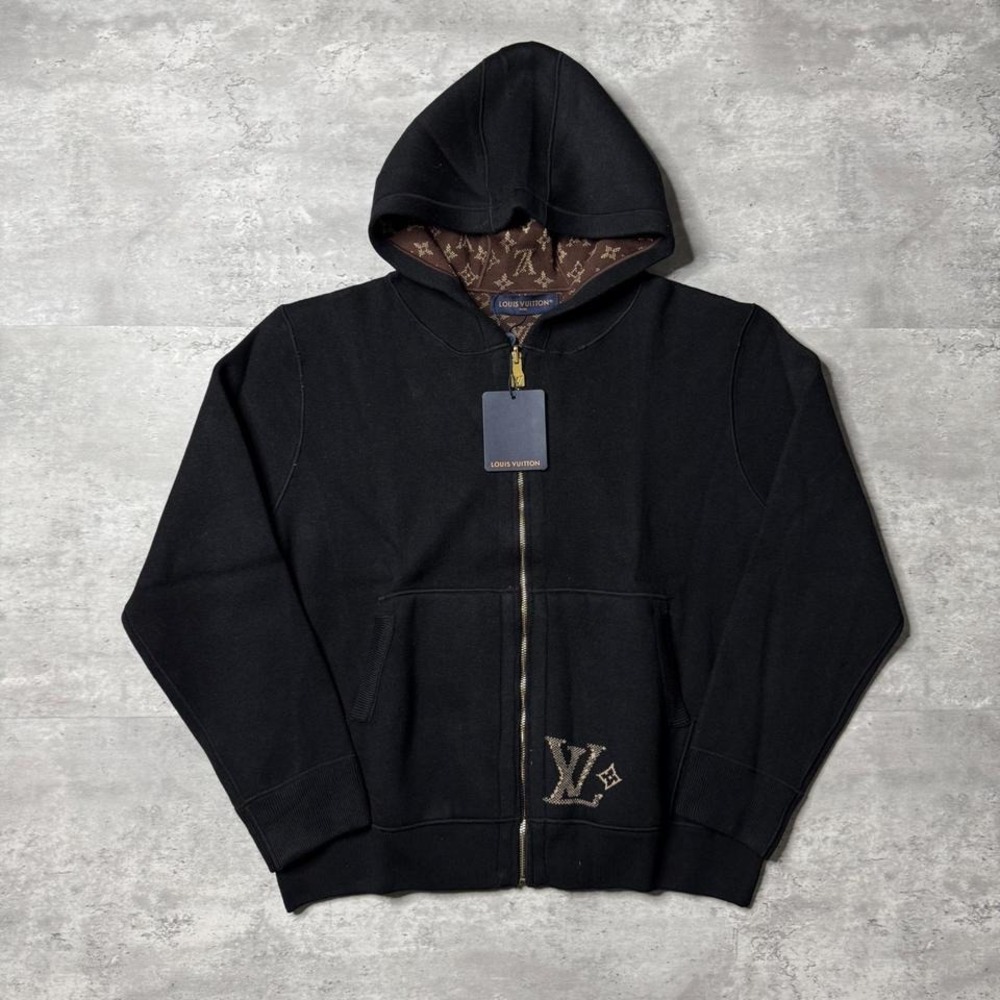 Luxury Relaxed Boxy Monogram Louis Vuitton Clean Y2K Reversible Hoodie